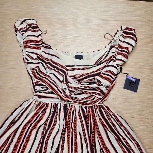 Anna Sui for Target Dresses & Skirts - Anna‎ Sui Silk Striped Dress Women 13 Multi-Color NEW Designer Boho Target